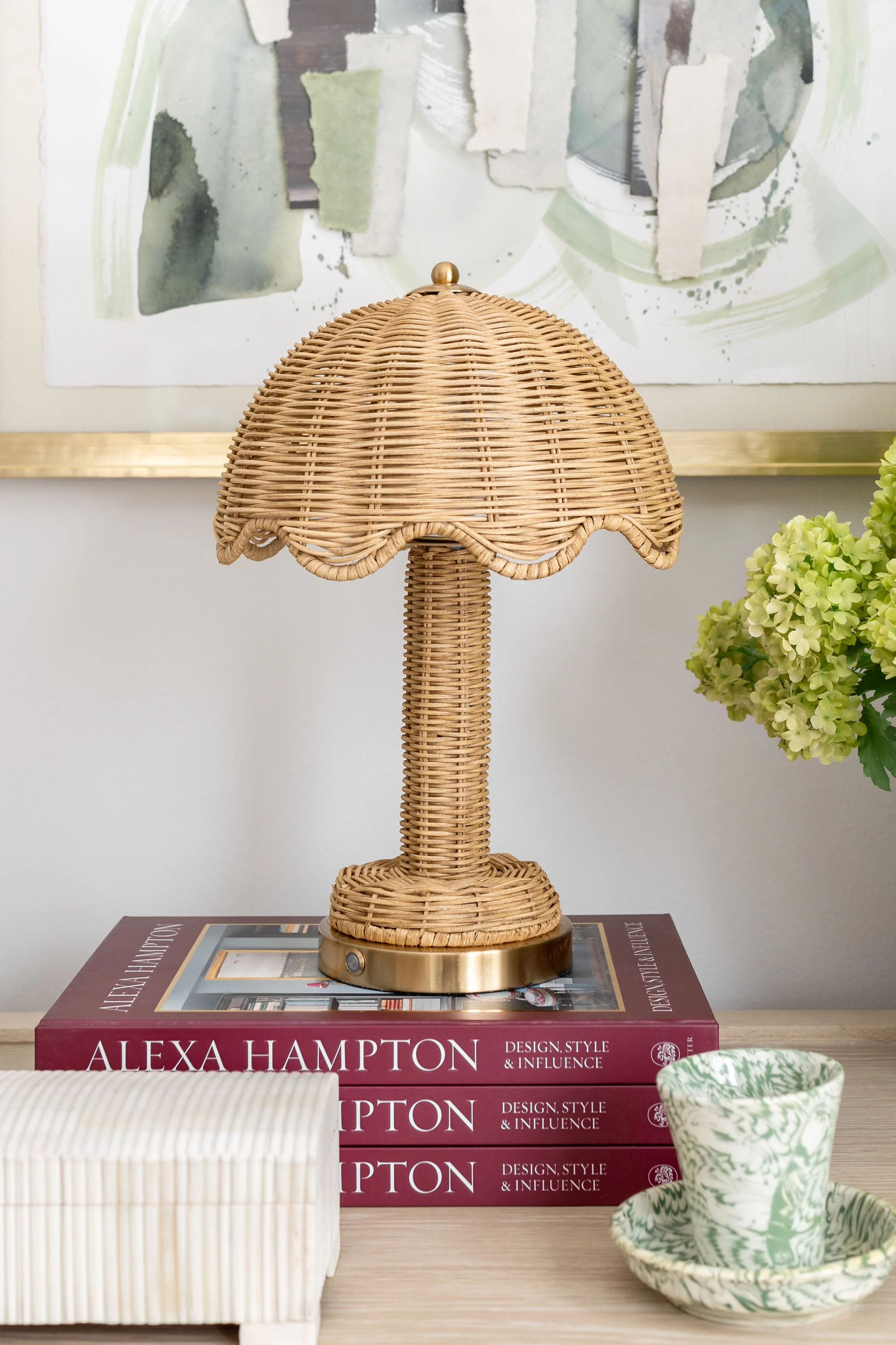 Mushroom Wicker Lamp | Sissy Yellen Living