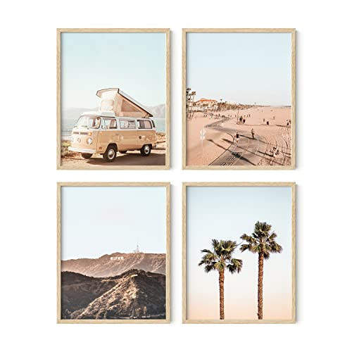 HAUS AND HUES Beach Decor - Set of 4 Coastal Art Prints, Aesthetic Decorations for Home, Bathroom Decor, Wall Posters (Unframed, 11x14) | Amazon (US)