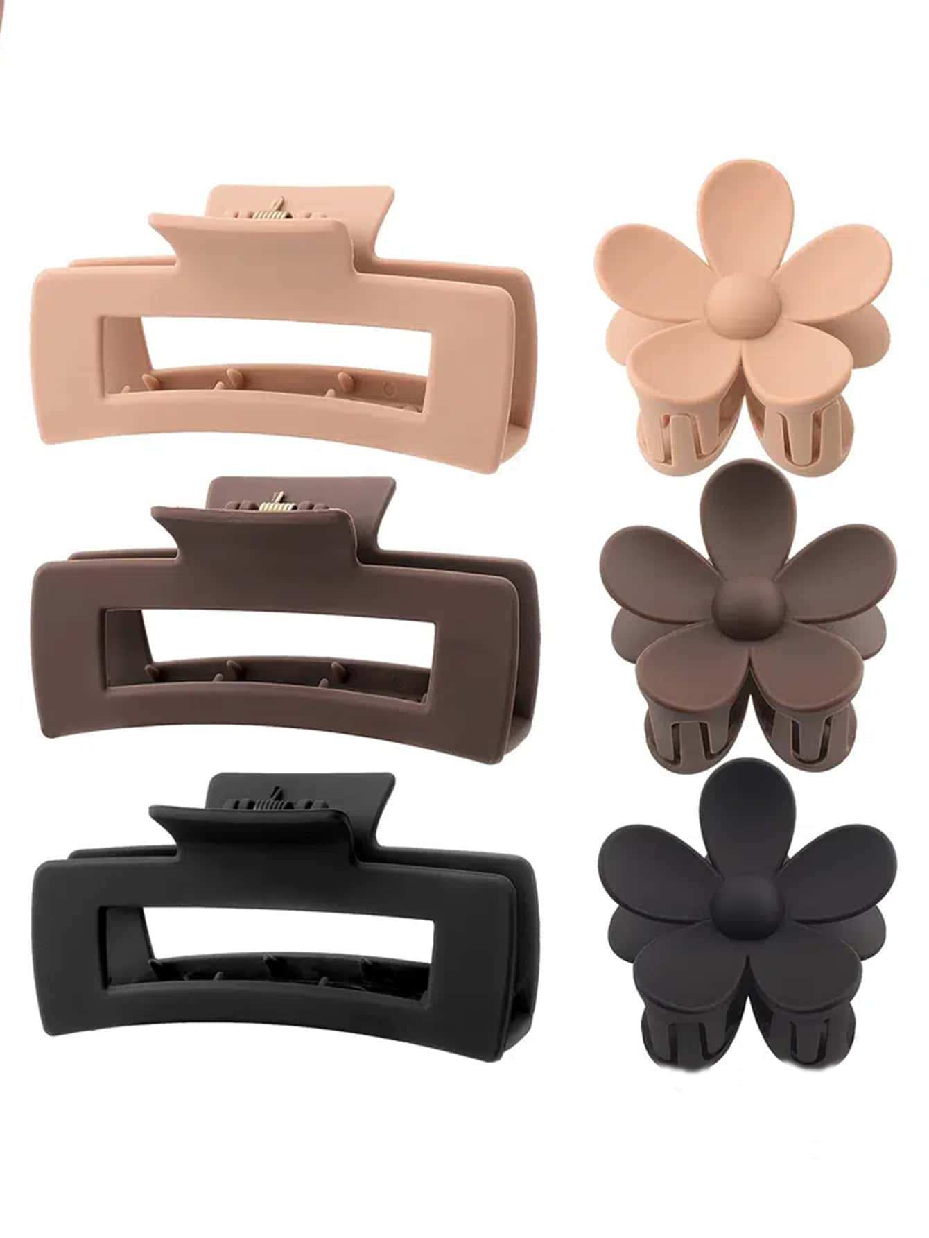 New
     
      6pcs Flower Design Hair Claw | SHEIN