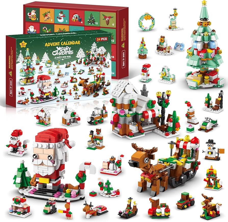 Advent Calendar 2024 Boys Girls Kids Building Toys, 24 Days Christmas Countdown Calendar Building... | Amazon (US)