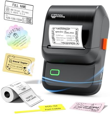 Label Maker Machine with Tape, 2 Inch Bluetooth Label Printer, Black | Amazon (US)