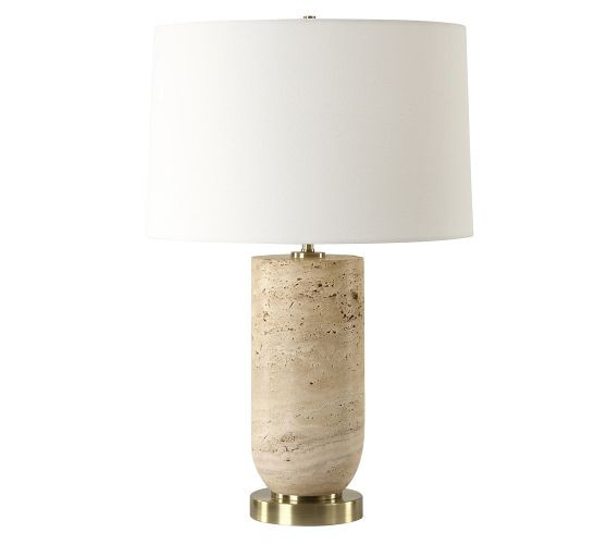 Eliana Travertine Table Lamp (24.5") | Pottery Barn (US)