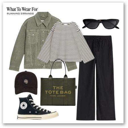 Styling a denim jacket for spring 

Marc Jacobs, the tote bag, pull on trousers, high street fashion, running errands, casual outfits, converse, anine bing cap 

#LTKSeasonal #LTKeurope #LTKstyletip