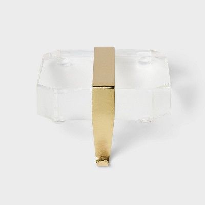 Lucite Christmas Stocking Holder Gold - Threshold™ designed with Studio McGee | Target