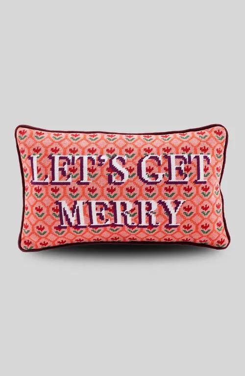 Furbish Let's Get Merry Needlepoint Pillow at Nordstrom | Nordstrom