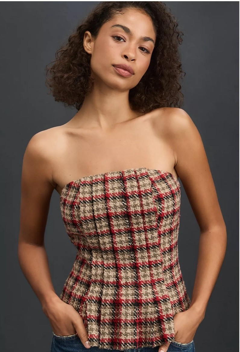 Mare Mare Strapless Plaid Top
Sale price: $49.95
Original price: $125.00

#LTKSaleAlert