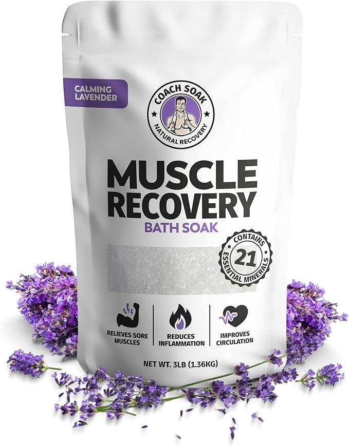 Coach Soak: Muscle Recovery Bath Soak - Natural Magnesium Muscle Relief & Joint Soother - 21 Mine... | Amazon (US)