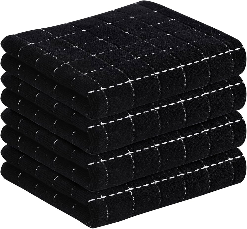 smiry 100% Cotton Terry Kitchen Towels, 4 Pack Ultra Soft and Absorbent Cleaning Dish Cloths, 13 ... | Amazon (CA)