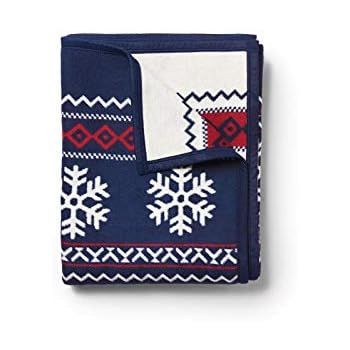 ChappyWrap Snow Flake Fair Isle, 60” x 80” Throw Blanket, Reversible Jacquard Woven Design, N... | Amazon (US)