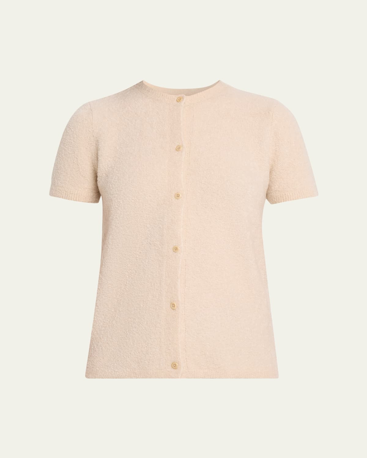 Cozy Cashmere Boucle Knit Crewneck Cardigan | Bergdorf Goodman