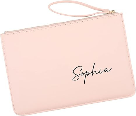 Andaz Press Personalized Vegan Leather Wristlet Clutch Purse Pouch Bag for Women, Bridesmaid Prop... | Amazon (US)