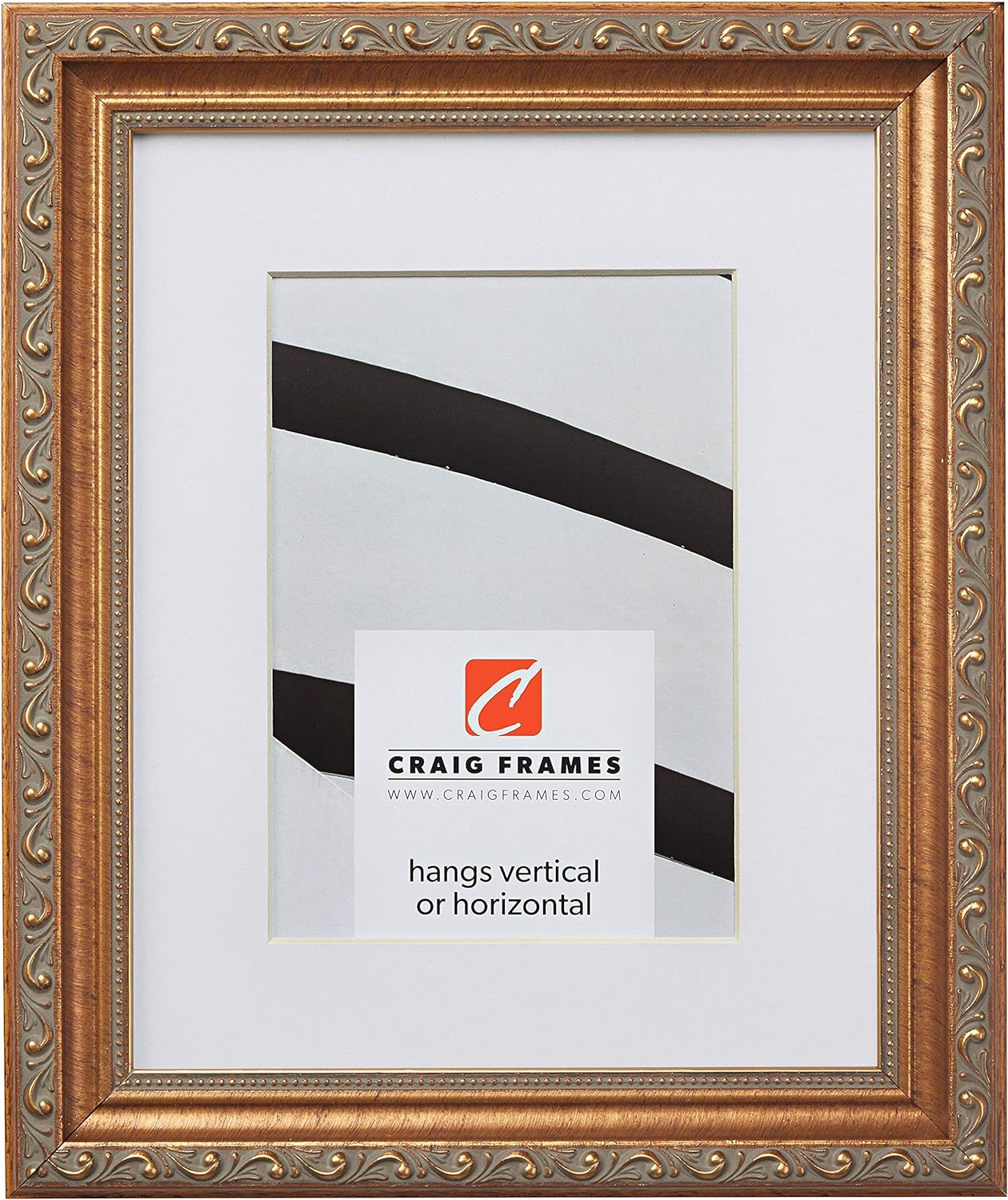 Craig Frames Ancien Ornate, 18 x 24 Inch Antique Gold Picture Frame Matted to Display a 12 x 18 I... | Amazon (US)