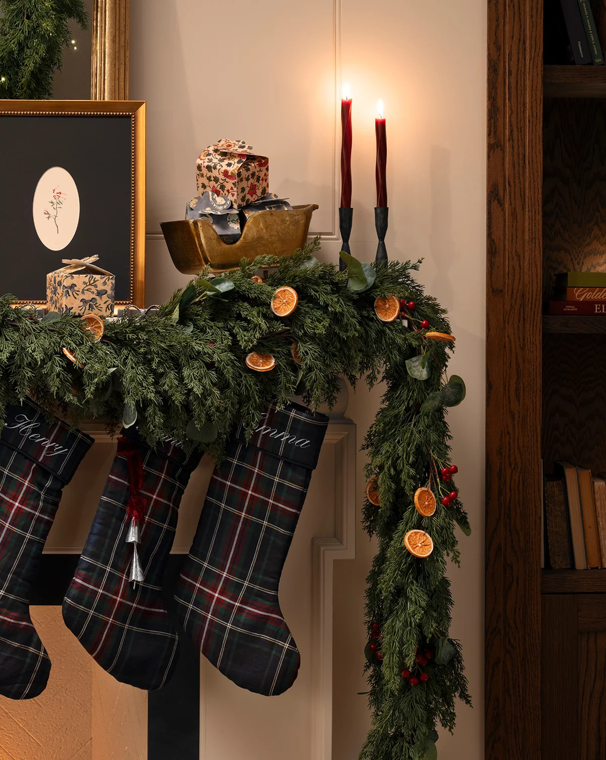 6' Orange & Eucalyptus Faux Garland | McGee & Co. (US)
