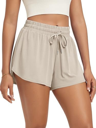ODODOS Women's Goodnight Sleep Shorts, Drawstring Relaxed Fit Lounge & Sleepwear, Soft Natural Wo... | Amazon (US)