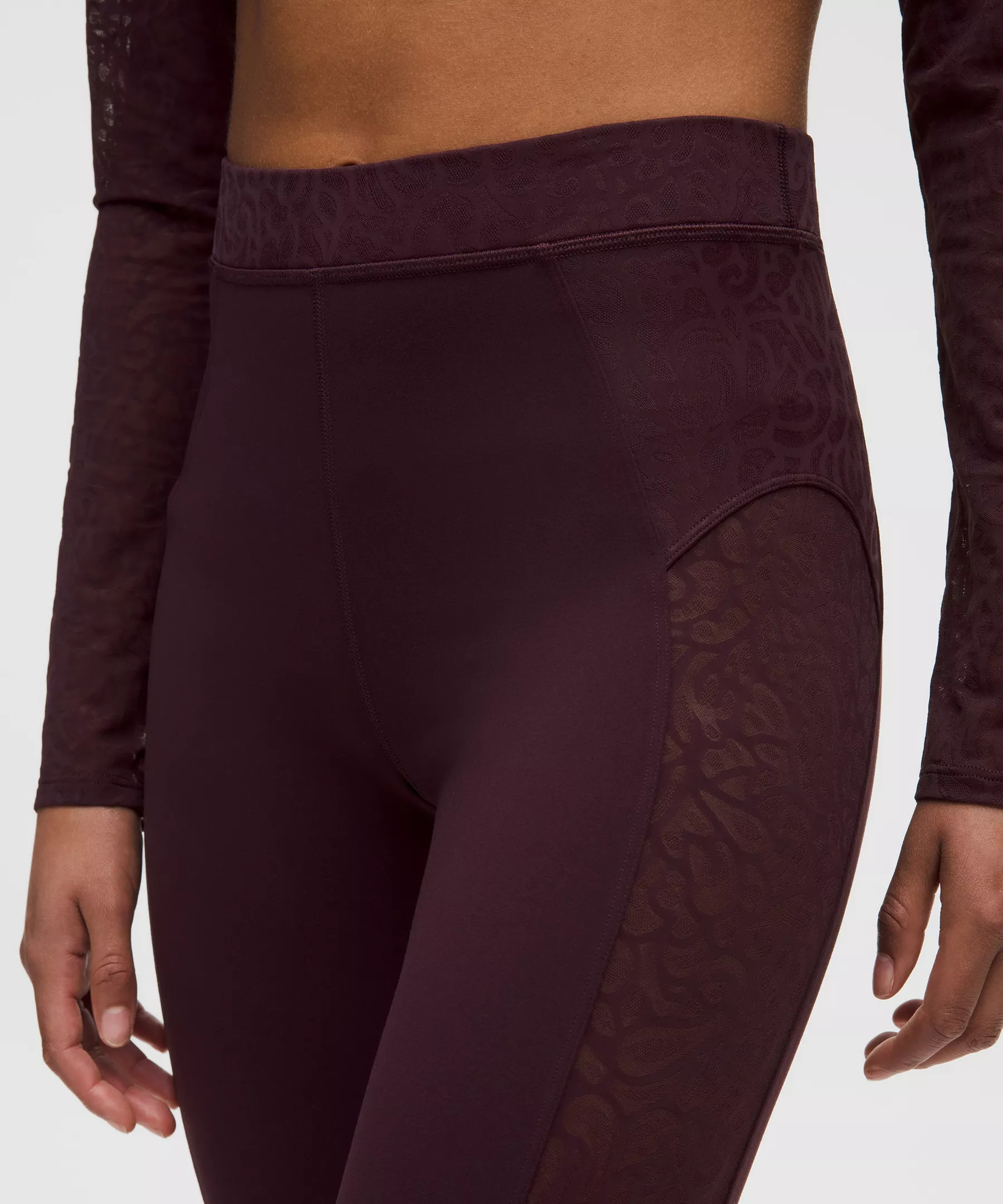 Paisley Sheer Lace Jacquard Panelled High-Rise Tight 25" | Lululemon (US)