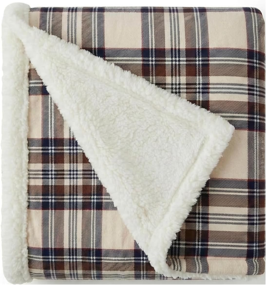 Eddie Bauer - Sherpa Reverse Throw Blanket for Bed or Couch, 50 x 60 | Amazon (US)