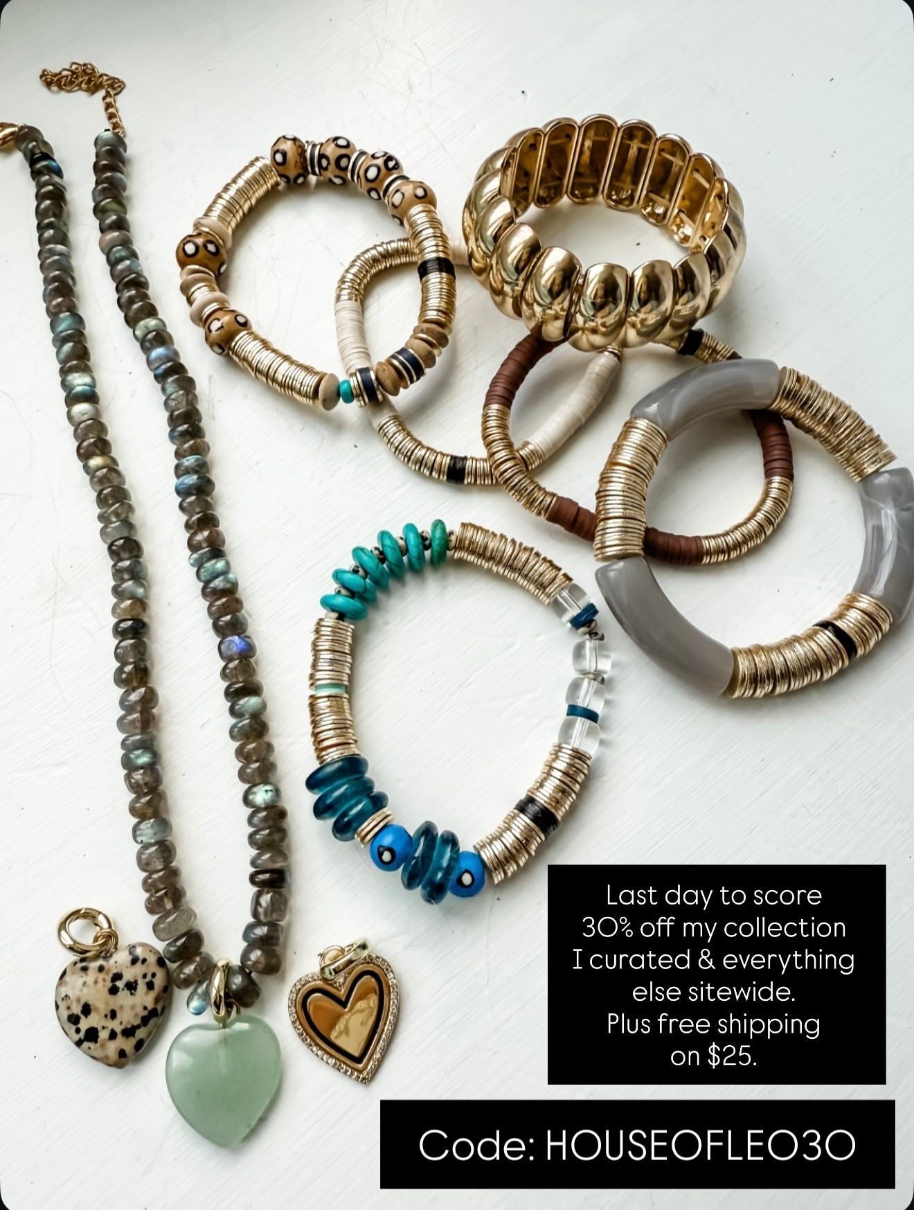 Last day for 30% off with my code HOUSEOFLEO30. Heart charms, heart necklace, beaded bracelets, bracelet, stack, gift, guide, gifts for women, gifts for her, stocking stuffers.

#LTKFindsUnder50 #LTKGiftGuide #LTKFindsUnder100