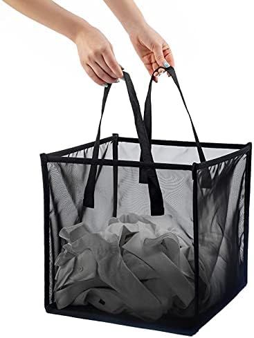 HMLINYAO Mesh Popup Laundry Hamper ,With Handles,Portable and Collapsible Laundry Basket,Used for... | Amazon (US)