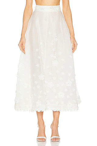 Zimmermann Matchmaker Lift Off Skirt in Ivory | FWRD | FWRD 