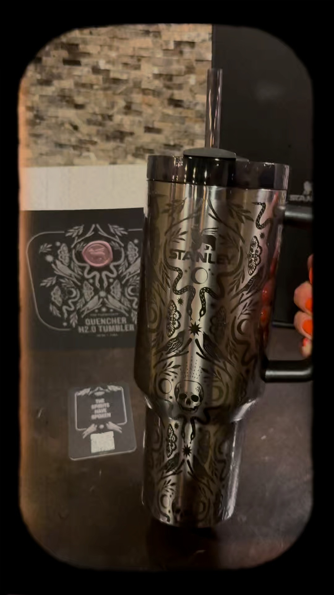 #ad It’s here just in time for spooky season 👻🖤

The Stanley Halloween Collection dropped and I snagged the 40oz Quencher in Deadly Damask. The textured damask detail is so pretty, and yes… I had to match it with my orange Halloween nails 🎃🧡

The lineup also includes Purple Night Shine (a gorgeous deep shimmer) and a few other spooky styles.

✨ $50 each
✨ Stanley Club members can shop now (free to join)
✨ Available to everyone tomorrow, 9/16 at 12PM ET — but they won’t last long!

@Stanley_Brand #Stanley1913Partner 

 #LTKSeasonal #LTKHome #LTKFindsUnder50