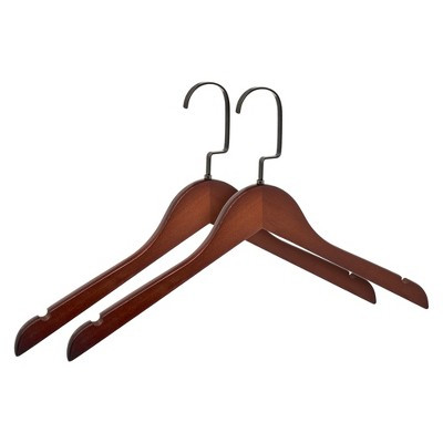 REGALWOVEN Space Saving Durable Materials 360-degree Standard Hangers 2 Pcs 15x0.5in Black Flat Hook | Target