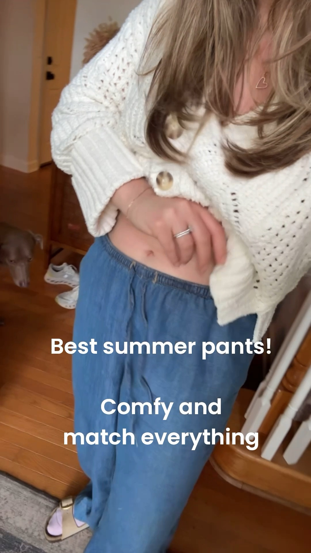 Chambray pants pull on summer pants elastic waist drawstring waist super comfortable Abercrombie pants 

#LTKSaleAlert #LTKootd #LTKdayinmylife