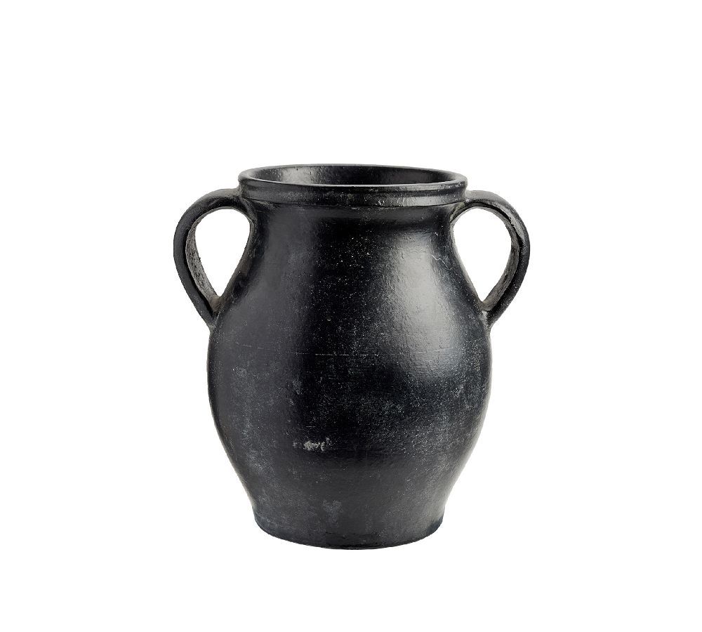 Joshua Ceramic Vase, Small - Black | Pottery Barn (US)
