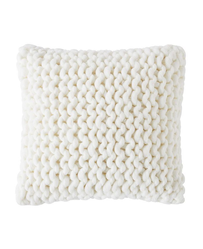 Levtex Home Macalister Plaid Cable Knit Decorative Pillow, 18 | Macys (US)