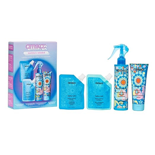 amika moisture-minded hydration routine set | gift set for dry hair, TSA travel approved | Amazon (US)