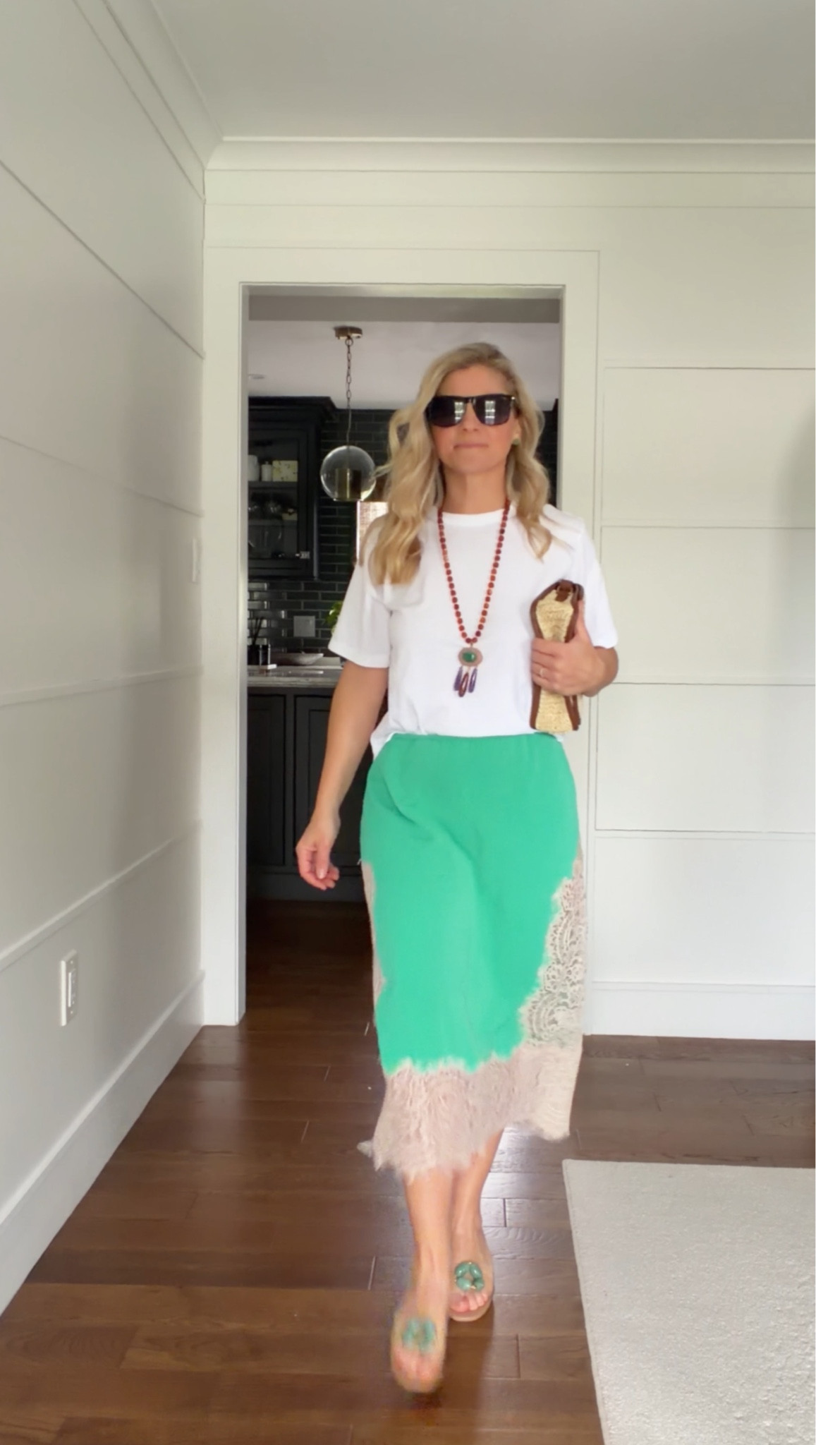 An easy elevated basic ☀️

A simple tee paired with a statement skirt is one of my favorite ways to look put together without overthinking it. Comfortable, effortless, and just polished enough.

I kept my signature accessories the same, statement necklace, raffia clutch, and these heels, so it ties in with everything else I packed.

This is how you stretch your wardrobe. One standout piece styled multiple ways with basics you already have.

Easy formula: basic tee + statement skirt + signature accessories = instant outfit

#LTKMothersDay #LTKootd #LTKTravel