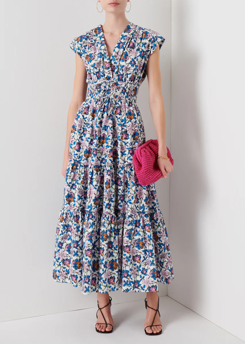 Fatima A-Line Dress - White Multi | Derek Lam