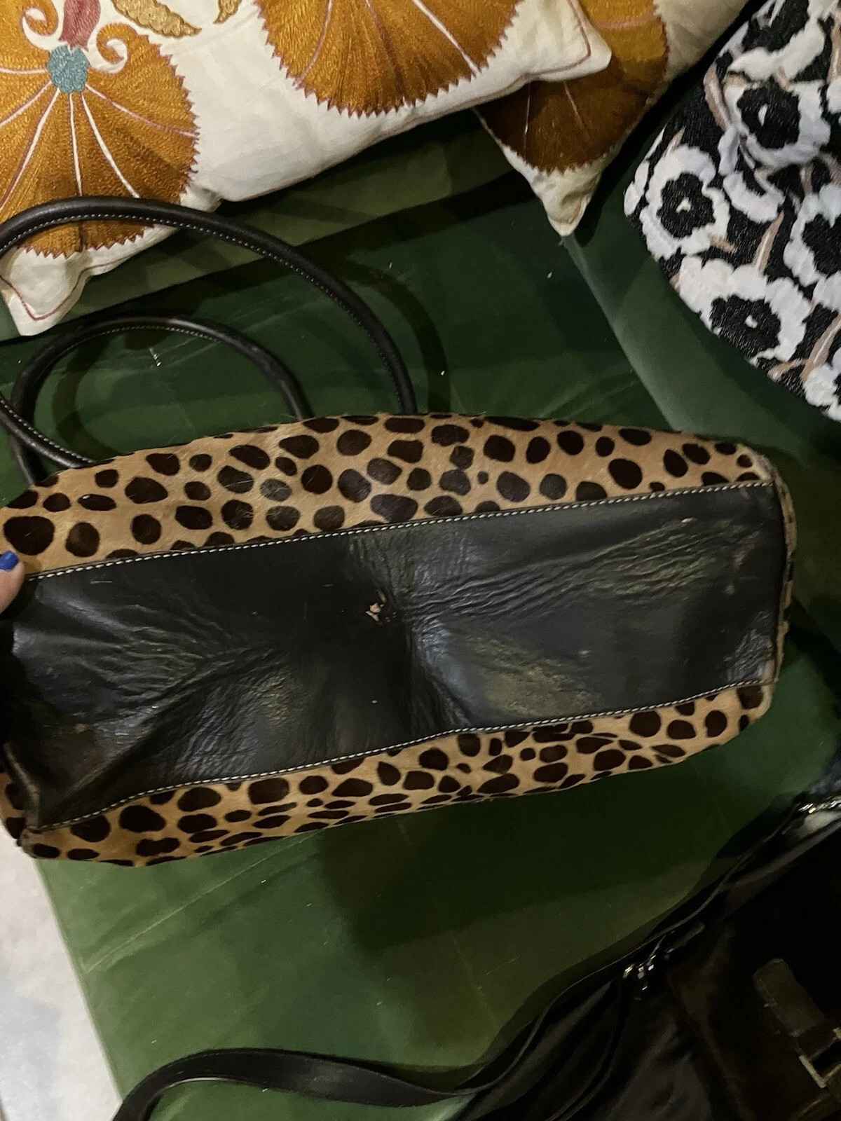 Moschino Spotted Vintage Pony Hair Leather Purse Weekend Bag Large Rare Redwall | eBay US