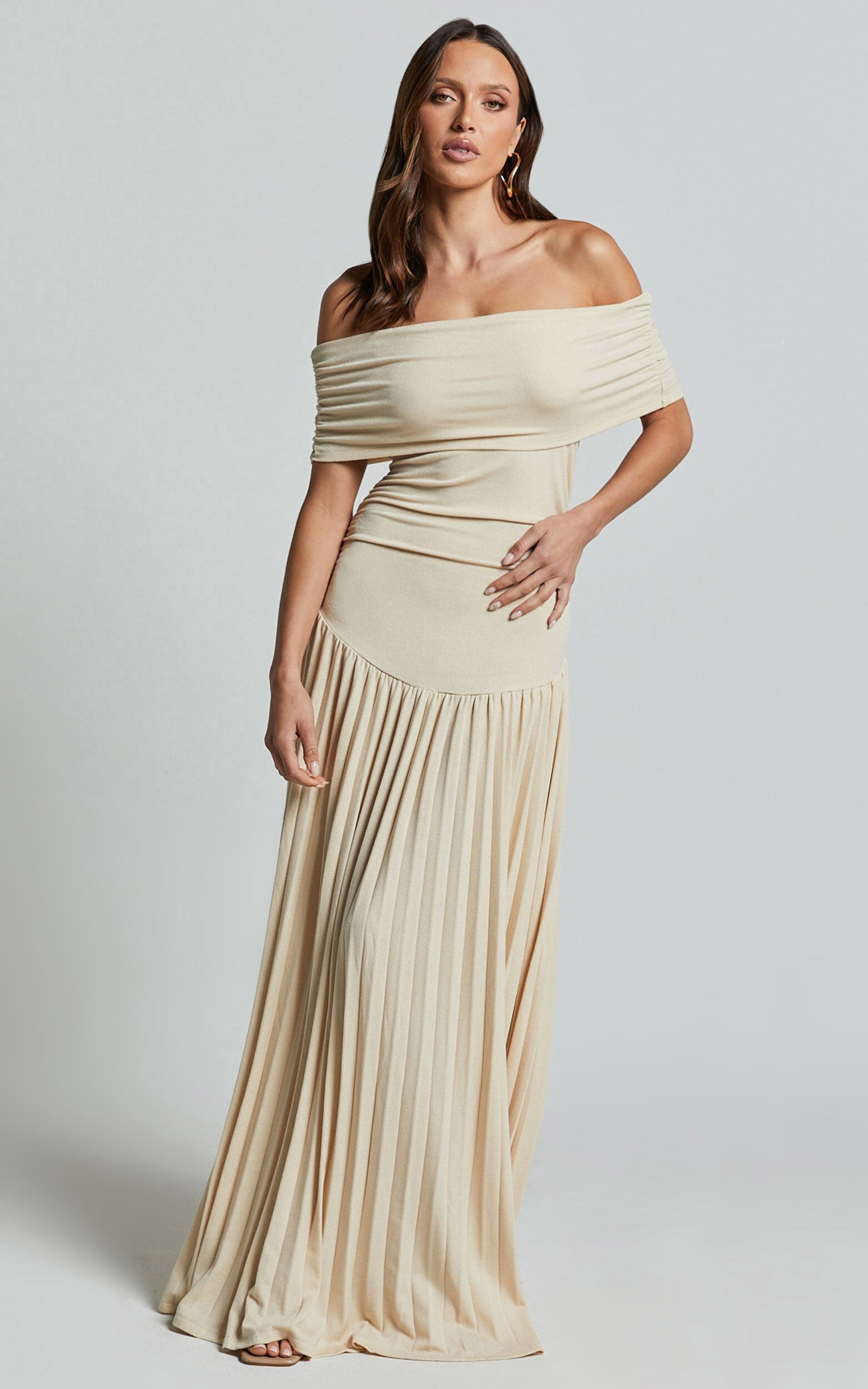 Lioness - Field Of Dreams Maxi Dress in Oatmeal | Showpo (US, UK & Europe)