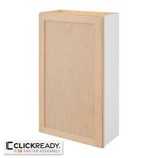24 in. W x 12 in. D x 42 in. H Ready to Assemble Wall Kitchen Cabinet in Unfinished with CLICKREADY Technology | The Home Depot