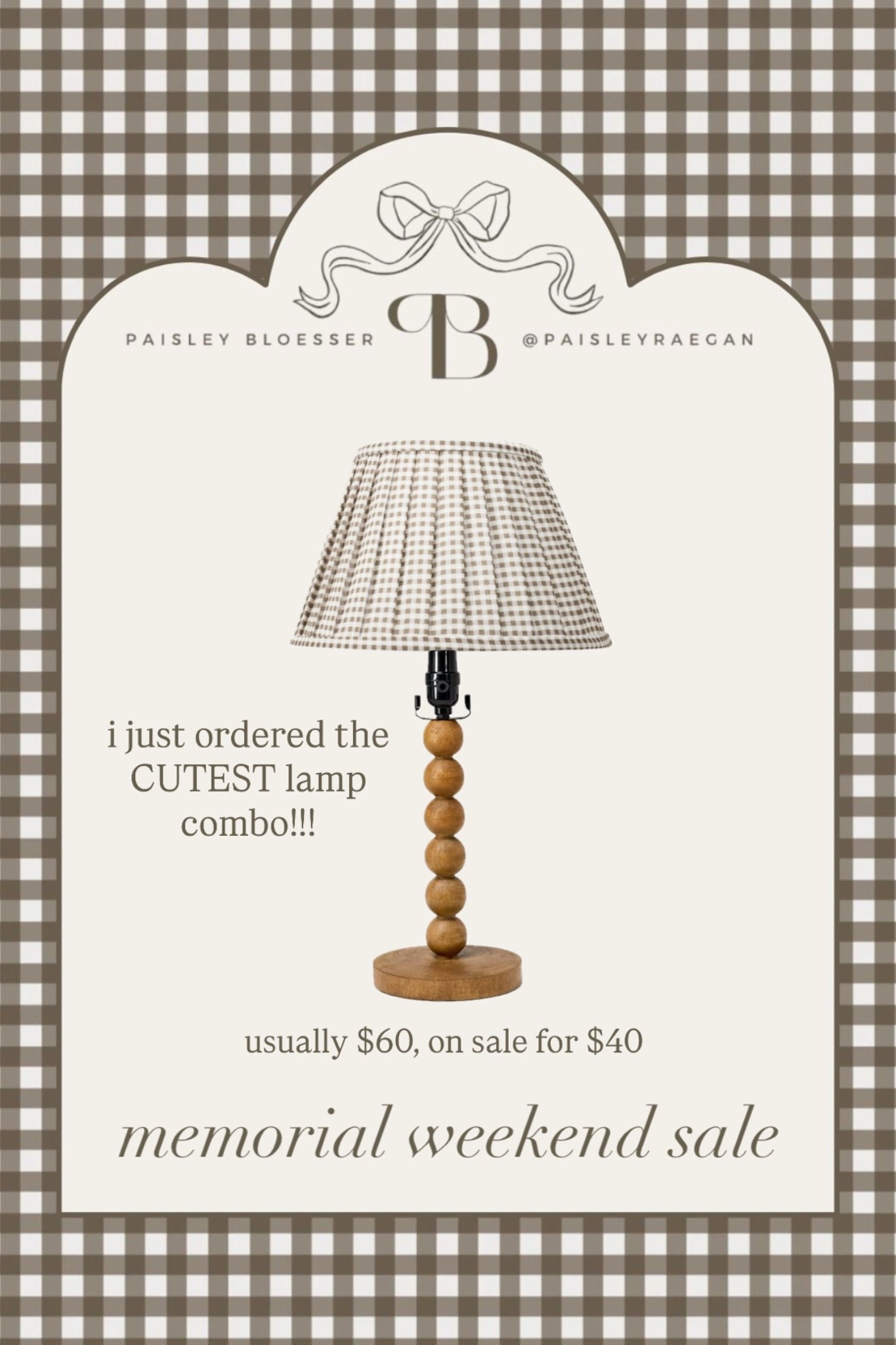 I just got the cutest lamp combo on sale for Memorial Day!! 

cottage core, gingham, home decor, target finds

#LTKSaleAlert #LTKHome #LTKSeasonal