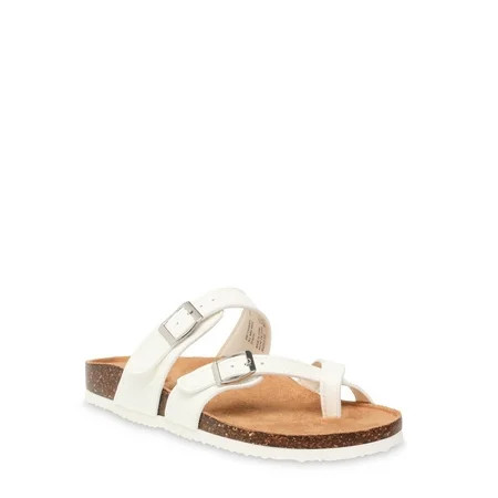 Women's Time and Tru Footbed Thong Slide Sandal | Walmart (US)