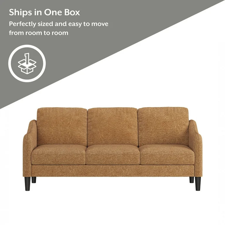 Mainstays Westley Swoop Arm Sofa, Burnt Orange | Walmart (US)