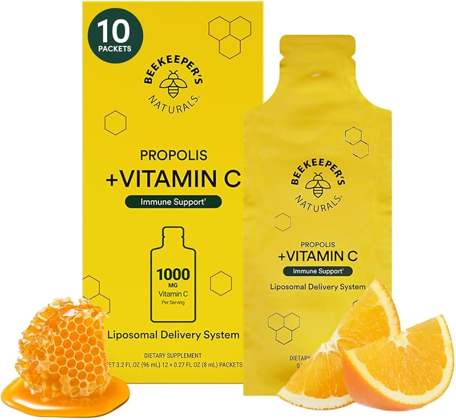Propolis Liposomal Vitamin C by Beekeeper's Naturals, 1000mg Vitamin C, Propolis & Organic Honey,... | Amazon (US)