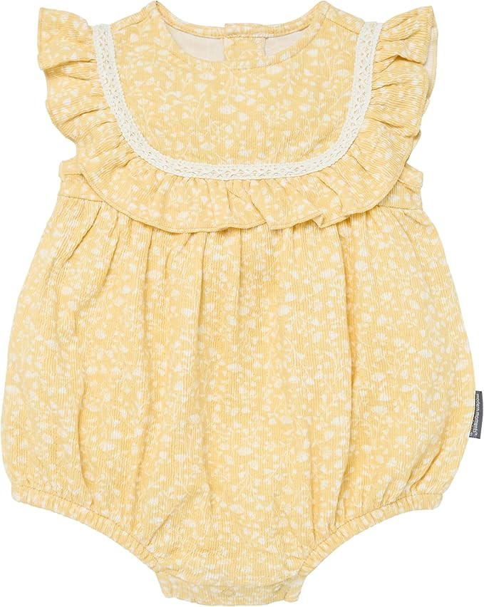 Modern Moments by Gerber Baby Girls Ruffle Bodice Bubble Romper | Amazon (US)
