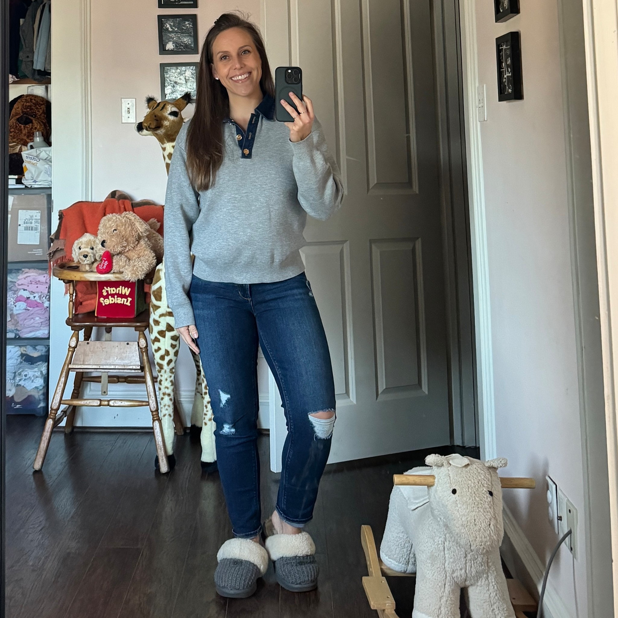 It actually felt cold a few days this week… pulled out a cute sweatshirt pullover with jeans. Wearing a size 2 in sweatshirt  

#LTKmomlife #LTKStyleTip #LTKPetite