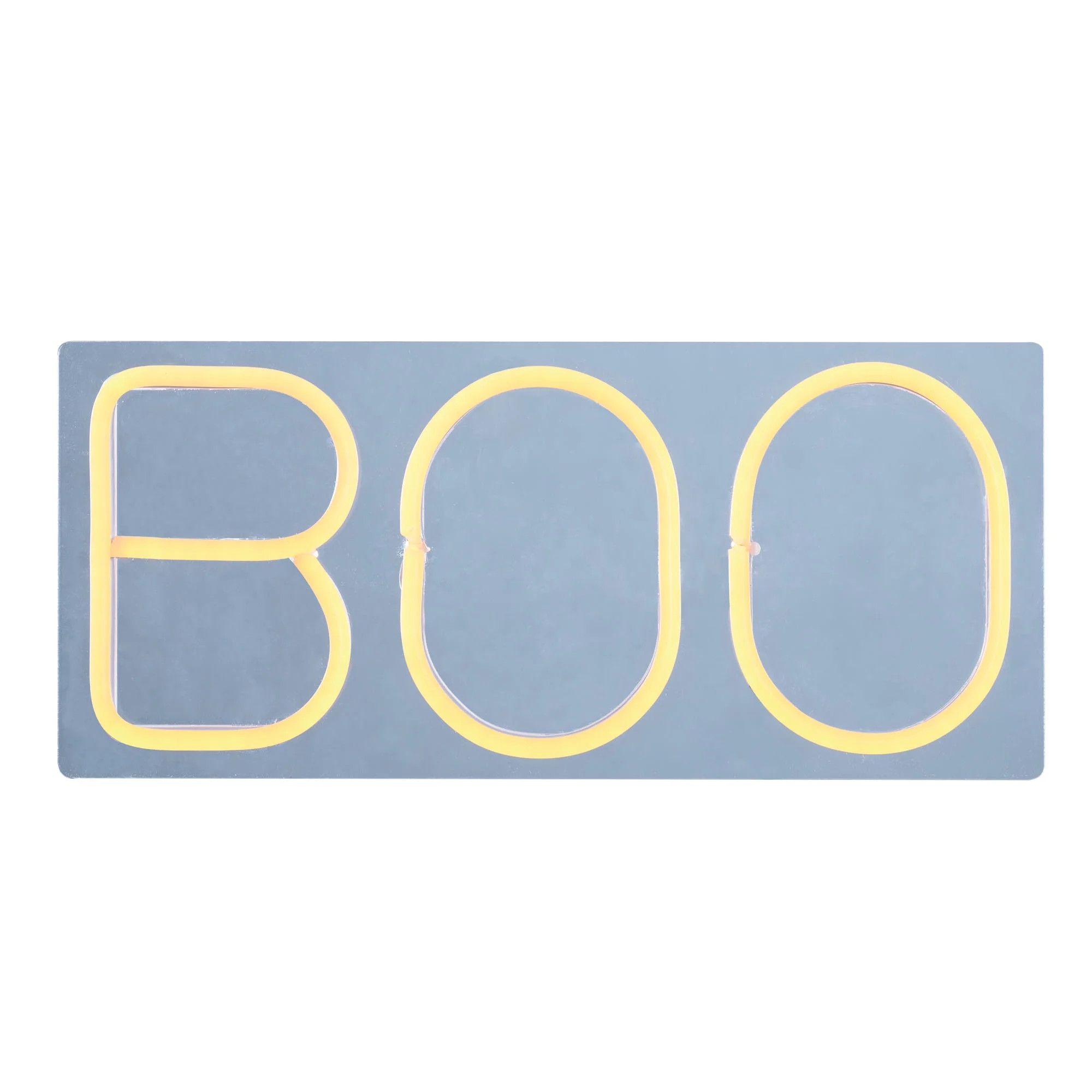 Way to Celebrate Halloween 13.75-Inch LED Neon-Style Boo Sign, with AC Adaptor - Walmart.com | Walmart (US)