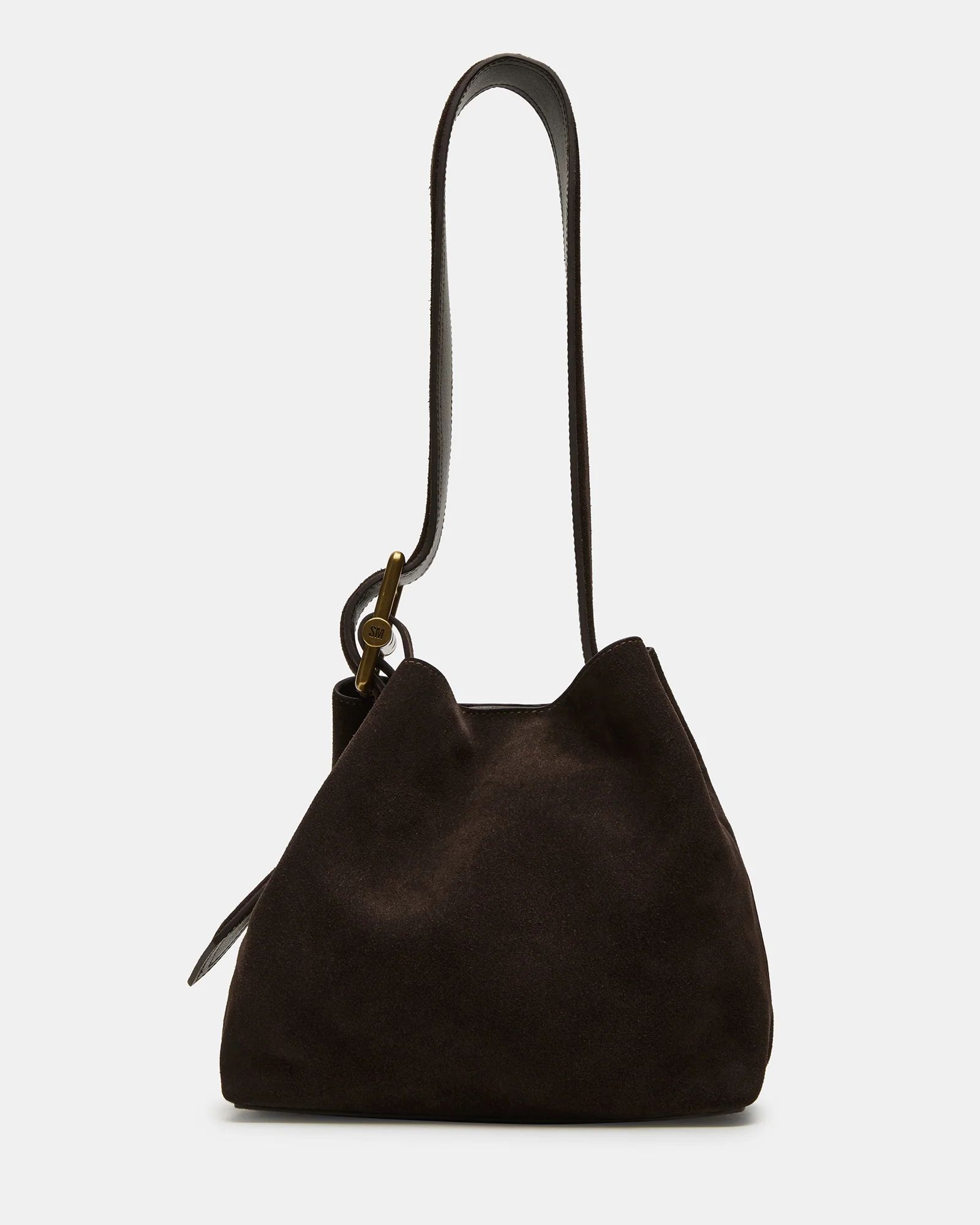 LISAA Shoulder Strap Bag Brown | Women's Bucket Bags | Steve Madden (US)