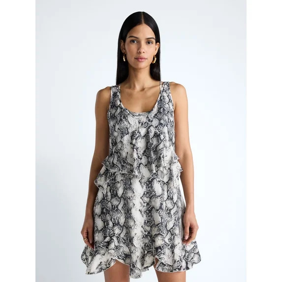 Devil Wears Prada Scoop Collection Women’s and Women's Plus Mini Ruffle Tank Dress, Sizes XS-4X | Walmart (US)