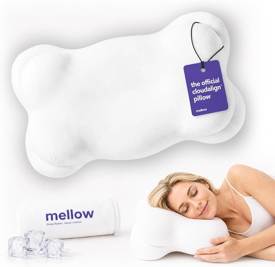 Mellow CloudAlign Memory Foam Pillow for Neck & Shoulder Support, Standard | Amazon (US)