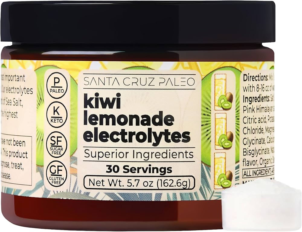 Santa Cruz Paleo Electrolyte Powder, Kiwi Lemonade Flavor, Sugar Free Hydration Drink Mix with Hi... | Amazon (US)