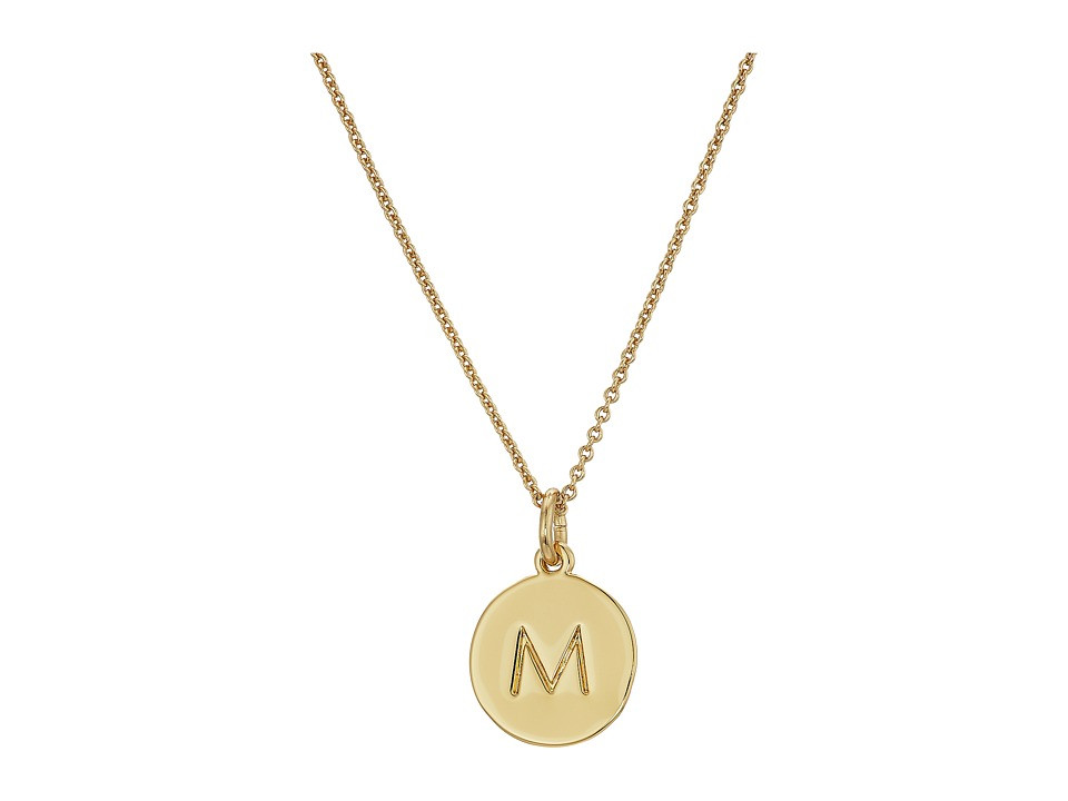Kate Spade New York - Kate Spade Pendants M Pendant Necklace (Gold) Necklace | Zappos