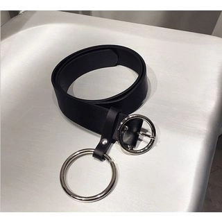 Chililala - Faux Leather Skinny Belt with Hoop Accent | YesStyle | YesStyle Global