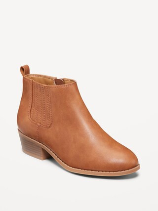 Faux-Leather Ankle Booties for Girls | Old Navy (US)