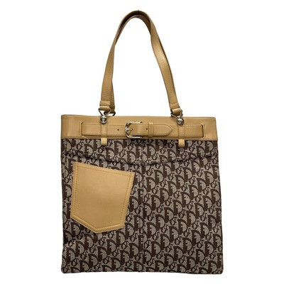 Auténtico Troteur DIOR/ChristianDior - Cuero Jacquard Beige Marrón Oscuro Crema | eBay US