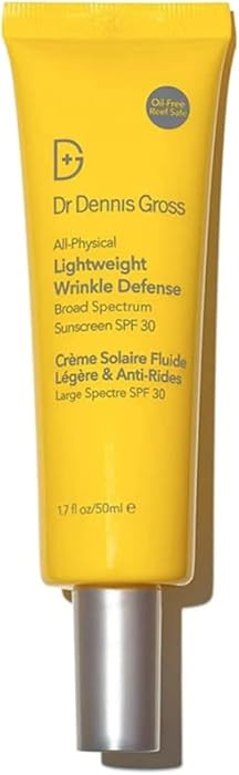Dr. Dennis Gross All-Physical Lightweight Wrinkle Defense Broad Spectrum Sunscreen SPF 30, 1.7 oz | Amazon (US)